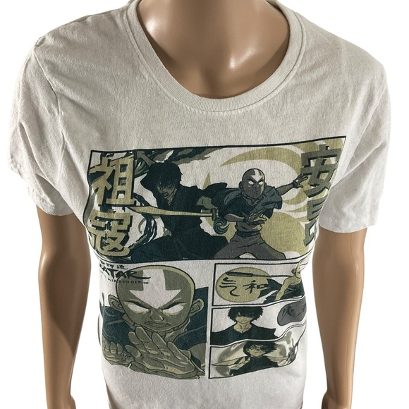 Avatar The Last Airbender Graphic Tee White Comic Strip Style Size  medium - Picture 5 of 11